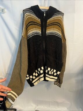 Urban Outfitters strip checker Sweater
